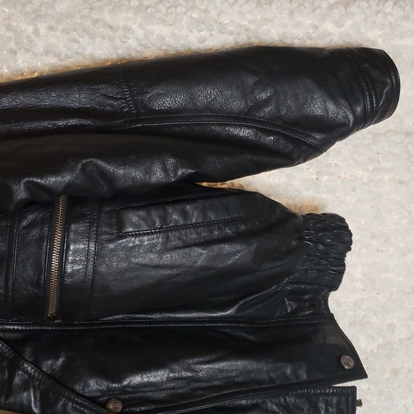 Vintage wilson's 90s bomber leather jacket with zipin vest small pristine condit - Picture 4 of 15